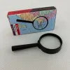 New black 40MM straight-handled glass lens magnifying glass student gift reading magnifying glass Item Picture